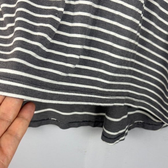 Cynthia Rowley Chic Gray Classic Striped 3/4 Sleeve 1X Tunic Top - Picture 7 of 10